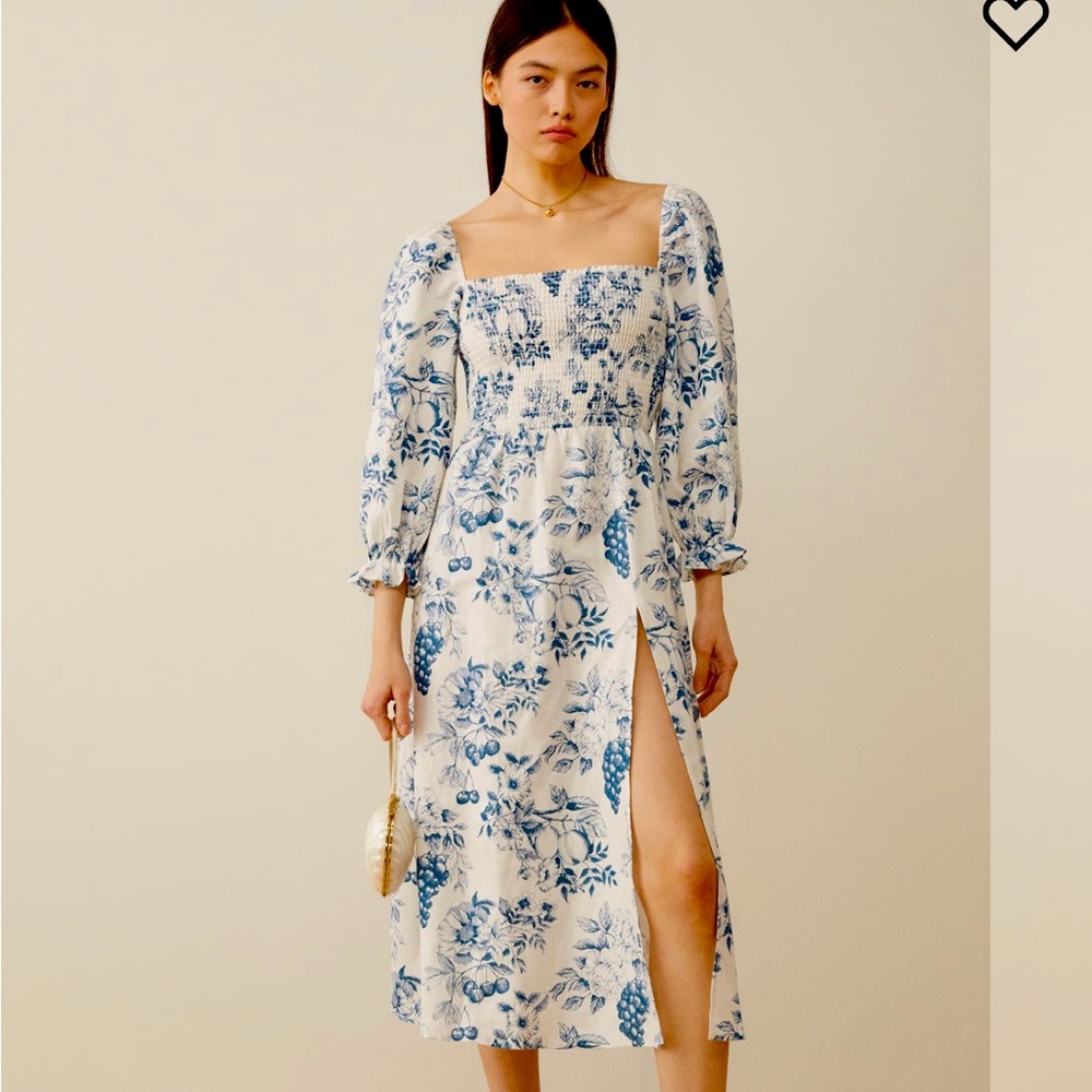 Reformation Linen floral dress